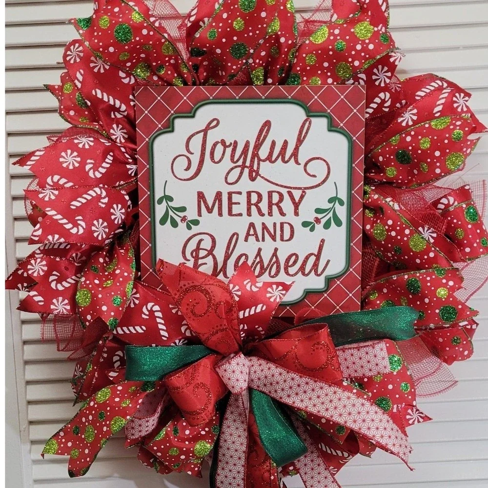 Blessed Christmas Holiday Door Decor wall decor Gift bright door decor
